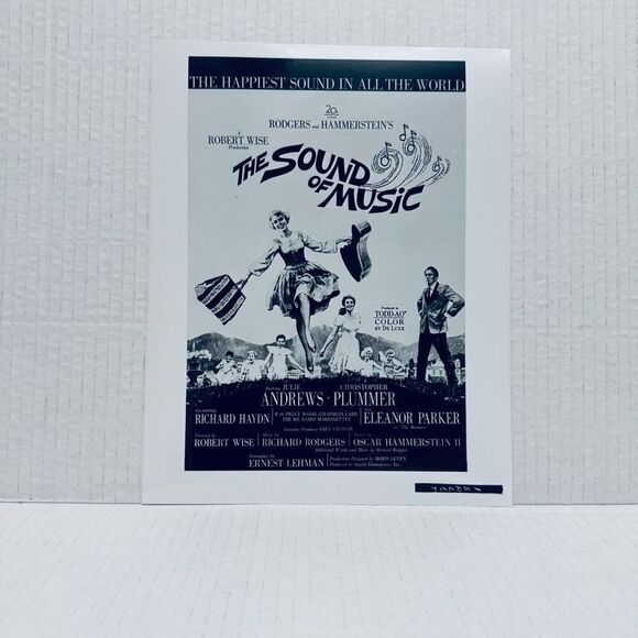 Sound of Music Film Rodger's Hammerstein Ad Proof Reference Print Poster 1 Sheet - Picture 1 of 3
